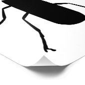Slijtkoever Silhouet Foto Afdruk (Hoek)