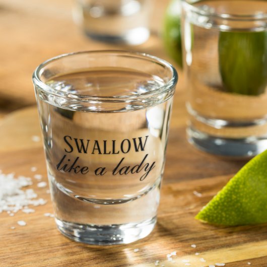 Slik als een dame grappige humor shot glas