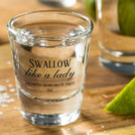Slik als een Lady Funny Humor Bachelorette Party Shot Glas<br><div class="desc">Dit ontwerp is gemaakt door middel van digitale kunst. Het kan worden aangepast in het gebied dat wordt aangeboden of aangepast door de klik te kiezen om de andere optie aan te passen en de naam, initialen of woorden te wijzigen. U kunt de tekstkleur en de stijl ook veranderen of...</div>