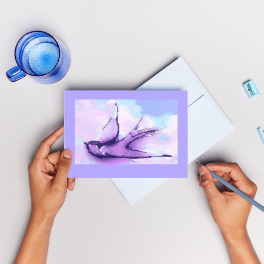 Slik de vogel 's nachts briefkaart