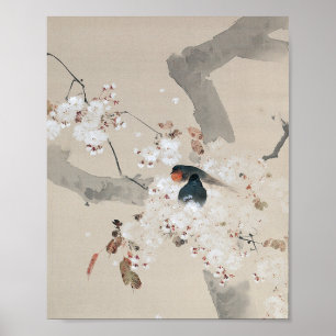 Slik door in de Cherry Blossom, Watanabe Seitei Poster