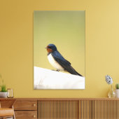 Slik door op een Wooden Ledge Canvas Afdruk (Insitu (Woonkamer))