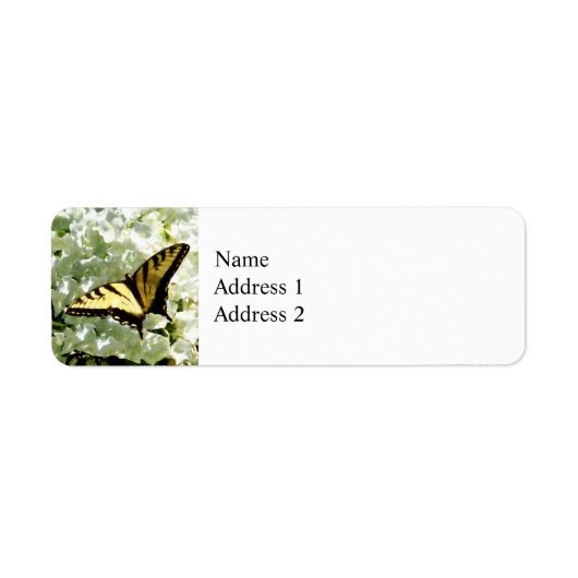 Slik door op White Hydrangea Etiket (Voorkant)