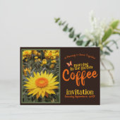 Slik een glimlach & vier het samen koffieochtend i kaart (Staand voorkant)