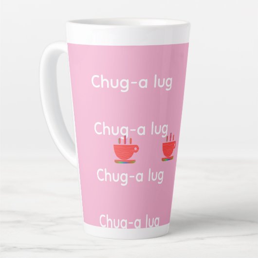 Slik een slok roze latte mok (Linkerhoek)
