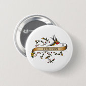 Slik en blader door met feminisme ronde button 5,7 cm (Voorkant /achterkant)