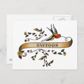 Slik en blader door met Tattoos Briefkaart (Voorkant / Achterkant)