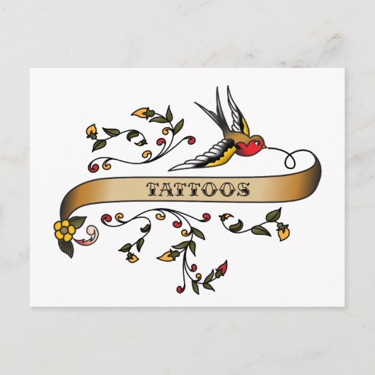 Slik en blader door met Tattoos Briefkaart (Voorkant)