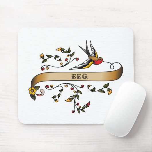 Slik en blader met EEG Muismat (Met muis)