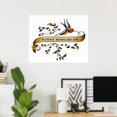 Slik en blader met personele middelen poster (Thuiskantoor)