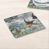 Slik en bloemveld Bruno Liljefors Kartonnen Onderzetters (Schuin)