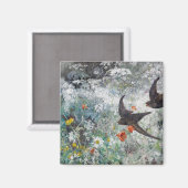 Slik en bloemveld Bruno Liljefors Magneet (Voorkant / Achterkant)