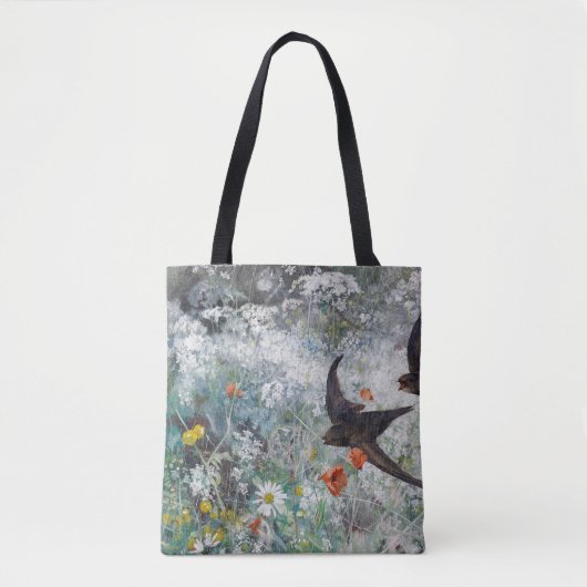Slik en bloemveld Bruno Liljefors Tote Bag (Voorkant)