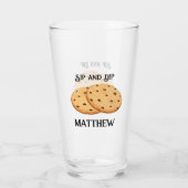 Slik en Dip Persoonlijke Melk en Koekjes Glas (Achterkant)