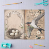  Slik en nestel met bloemeneieren Tissuepapier (Craft)