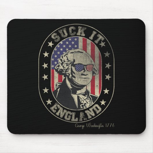 Slik het Engeland George Washington 1776 VS Funny Muismat (Voorkant)