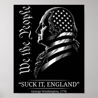 Slik het Engeland Grappige 4 juli George Poster
