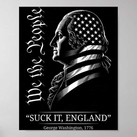 Slik het Engeland Grappige 4 juli George Poster (Voorkant)