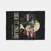 Slik het Engeland Grappige George Washington 1776  Fleece Deken (Voorkant (Horizontaal))