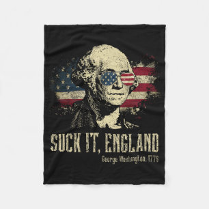 Slik het Engeland Grappige George Washington 1776  Fleece Deken