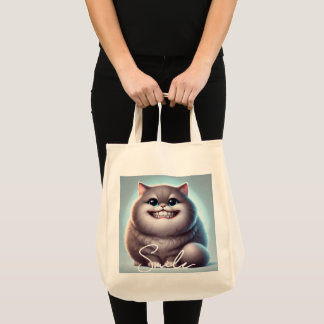 Slik kat "kijk me niet aan" tote bag
