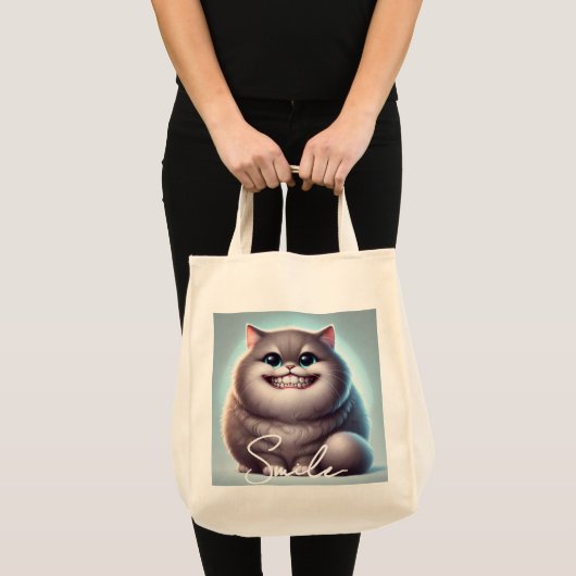 Slik kat "kijk me niet aan" tote bag (Voorkant (product))