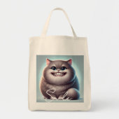 Slik kat "kijk me niet aan" tote bag (Voorkant)