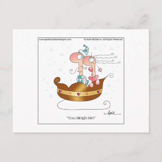 SLIK ME! Briefkaart van April McCallum (Voorkant)