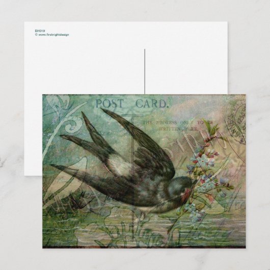 Slik met Bloemen Briefkaart (Voorkant / Achterkant)