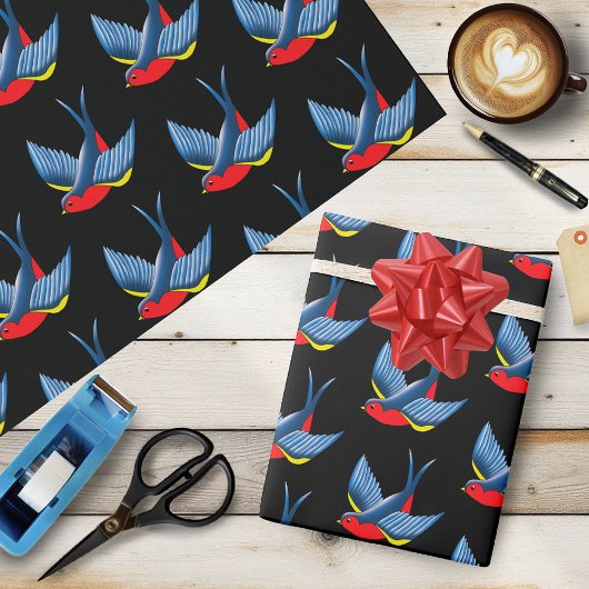 Slik rood blauw Tattoo door Cadeaupapier