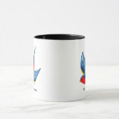 Slik rood blauw Tattoo door Mok (Midden)