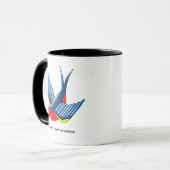 Slik rood blauw Tattoo door Mok (Voorkant links)