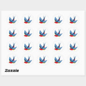 Slik rood blauw Tattoo door Ronde Sticker (Vel)