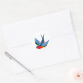 Slik rood blauw Tattoo door Ronde Sticker (Envelop)
