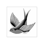 Slik rood blauw Tattoo door Rubberstempel (Afrduk)