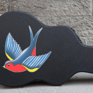 Slik rood blauw Tattoo door Sticker