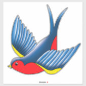 Slik rood blauw Tattoo door Sticker (Vel)