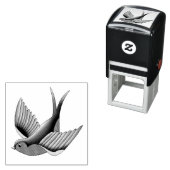 Slik rood blauw Tattoo door Zelfinktende Stempel (In situ)