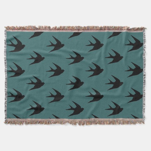 Slik Silhouette Throw Blanket door Deken (Voorkant)