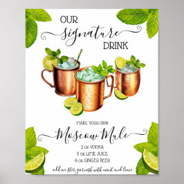 Slik, Slik Hoera Moskou Mule Signature Drank Recep Poster
