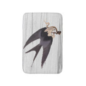 Slik Tailed Hawk door met een slang op Rustic Grey Badmat (Voorkant Verticaal)