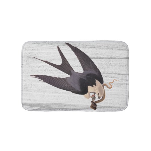Slik Tailed Hawk door met een slang op Rustic Grey Badmat (Voorkant)