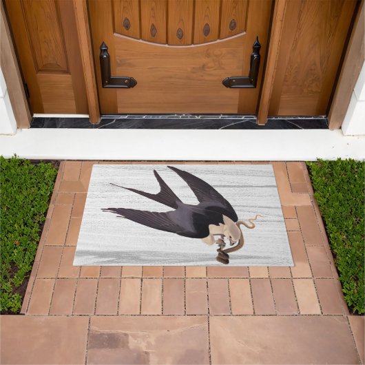 Slik Tailed Hawk door met een slang op Rustic Grey Deurmat (Buiten)