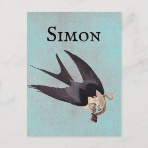 Slik Tailed Hawk door met Snake  Audubon Briefkaart