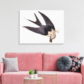 Slik Tailed Hawk door met Snake  Audubon Canvas Afdruk (Insitu (Woonkamer))