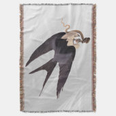 Slik Tailed Hawk door met Snake  Audubon Deken (Voorkant Verticaal)