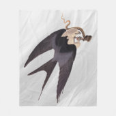 Slik Tailed Hawk door met Snake Audubon Fleece Deken (Voorkant)