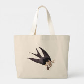 Slik Tailed Hawk door met Snake Audubon Grote Tote Bag (Achterkant)