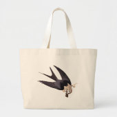 Slik Tailed Hawk door met Snake Audubon Grote Tote Bag (Voorkant)