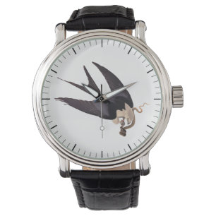 Slik Tailed Hawk door met Snake  Audubon Horloge